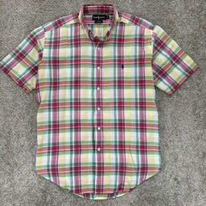 Vintage Ralph Lauren Blake Shirt Mens M Madras Plaid Lightweight Slim Fit Preppy